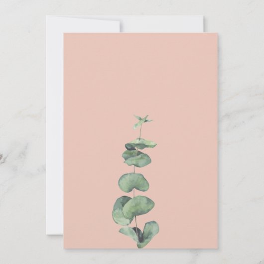 Chic Roze Aquarelle Borstel Bloemen Verjaardagsfee Kaart (Achterkant)