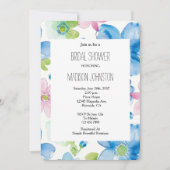 Chic Roze Blauw Groen Bloemen Vrijgezellenfeest Kaart (Voorkant)