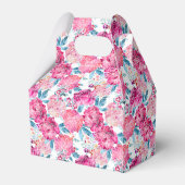 Chic roze bloemen, Aangepaste foto, Fijne verjaard Bedankdoosjes (Achterkant)