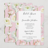 Chic Roze Bloemen Abstract Vrijgezellenfeest Kaart (Voorkant / Achterkant)