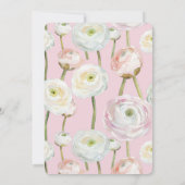 Chic Roze Bloemen Abstract Vrijgezellenfeest Kaart (Achterkant)