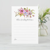 Chic Roze Bloemen Advies voor baby shower spel Kaart (Staand voorkant)