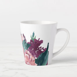 Chic Roze Bloemen Bijbel Verse Typografie Latte Mok
