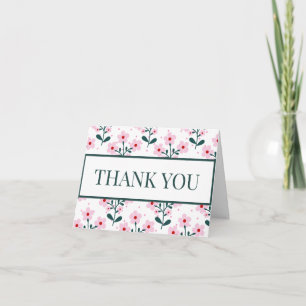 Chic Roze & Bloemen Persoonlijke Note Kaart