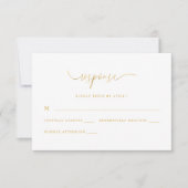 Chic Roze Bloemen Print RSVP Reactie (Voorkant)