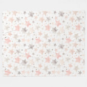Chic Roze Blush Fleece Deken (Voorkant (Horizontaal))