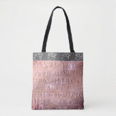 Chic roze Blush Hieroglyphs oog van Ra Tote Bag (Voorkant)
