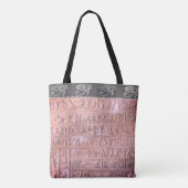 Chic roze Blush Hieroglyphs oog van Ra Tote Bag (Achterkant)