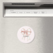 Chic Roze Bow Magneet (Insitu (Vaatwasser))