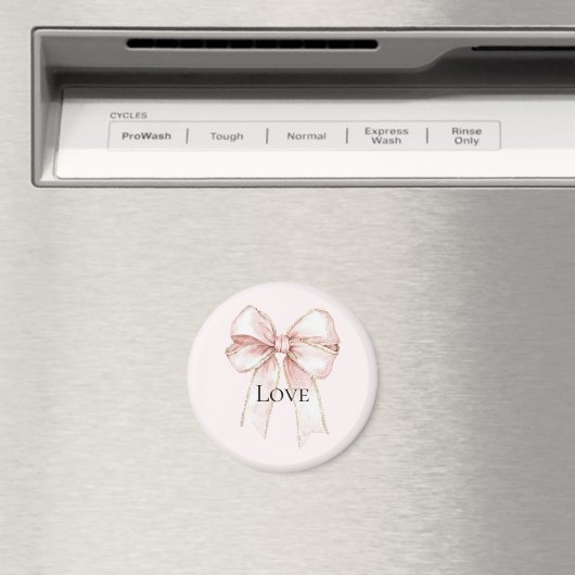 Chic  Roze Bow Magneet (Insitu (Vaatwasser))