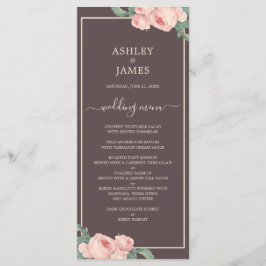 Chic  Roze Burgundy Wedding Menu
