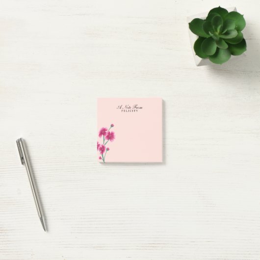 Chic roze Cherry Blossom Florals Blush Pink Post-it® Notes (Kantoor)