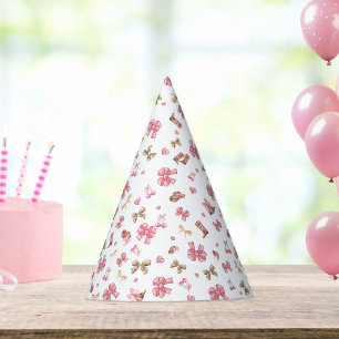 Chic Roze Coquette Cowgirl Bows Laarzen Patroon Feesthoedjes