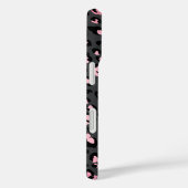 Chic Roze Coquette Luipaardprint Monogram Case-Mate iPhone Case (Achterkant / Rechts)