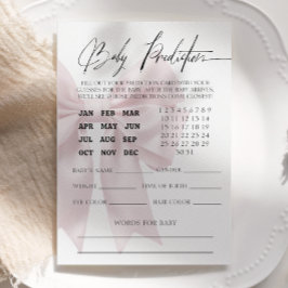 Chic Roze Elegant Baby Voorspellingsspel Flyer