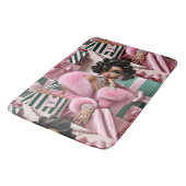 Chic roze en groen badmat (Gekanteld)