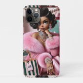 Chic roze en groen Case-Mate iPhone case (Achterkant)