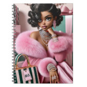 Chic roze en groen notitieboek (Voorkant)