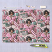 Chic roze en groen tissuepapier (Craft)