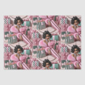 Chic roze en groen tissuepapier (Voorkant)