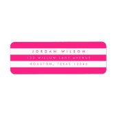 Chic Roze en het Witte Adres van de Terugkeer van Etiket (Voorkant)