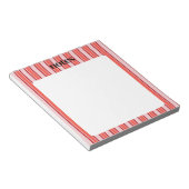 Chic Roze en Rood briefpapier Notitieblok (Schuin)