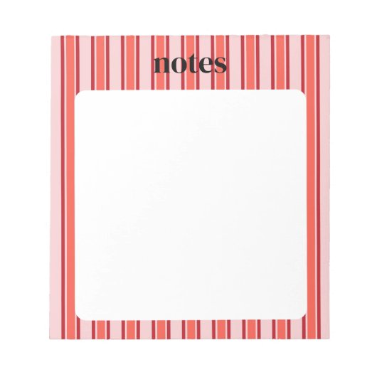 Chic Roze en Rood briefpapier Notitieblok (Voorkant)