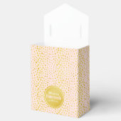 Chic roze faux goudglitter cheetah monogram bedankdoosjes (Geopend)