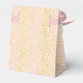 Chic roze faux goudglitter cheetah monogram bedankdoosjes (Achterkant)