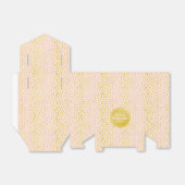 Chic roze faux goudglitter cheetah monogram bedankdoosjes (Uitgevouwen)