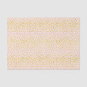 Chic roze faux goudglitter cheetah monogram tissuepapier (Voorkant)