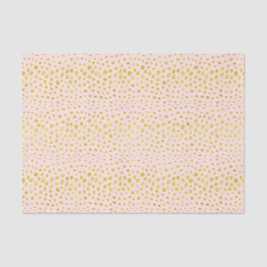 Chic roze faux goudglitter cheetah monogram tissuepapier (Voorkant)