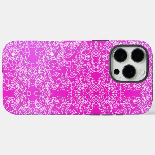 Chic roze flacon flesjespatroon draai Case-Mate iPhone case (Achterkant (horizontaal))