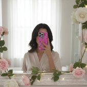 Chic roze flacon flesjespatroon draai Case-Mate iPhone case