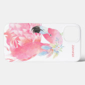 Chic roze Flamingo Custom Case-Mate iPhone Case (Achterkant (horizontaal))