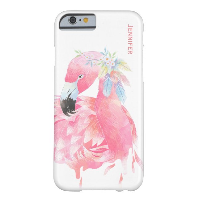 Chic Roze Flamingo Custom iPhone 6 Hoesje (Achterkant)