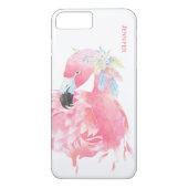Chic Roze Flamingo Custom iPhone 7 Plus Hoesje (Achterkant)