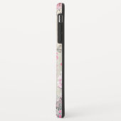 Chic roze floral Paris Eiffel Tower typografie Case-Mate iPhone Case (Achterkant/links)