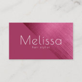 Chic roze Folie QR-code Visitekaartje (Voorkant)