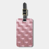 Chic Roze Geometrisch Bagagelabel – Stijlvol (Voorkant verticaal)