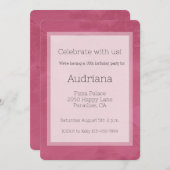 Chic Roze Glam 16e Verjaardag Kaart (Voorkant / Achterkant)