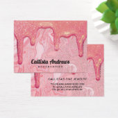 Chic roze Glitter Marble Drids Bracelet Display Visitekaartje (Bureau)