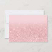 Chic roze glitter ombre is mijn bruidsmeisje kaart (Achterkant)