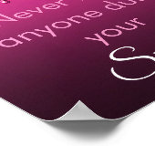 Chic Roze Glitter Schitterende Motiverende Luxe Poster (Hoek)