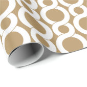 Chic roze goud abstract geometrisch patroon monogr cadeaupapier (Rol Hoek)