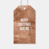 Chic Roze Goud Glam Glitzy Glitter Cadeaulabel (Voorkant)