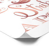 Chic Roze Goud GRAB A PROP Foto Bord Afdruk Poster (Hoek)