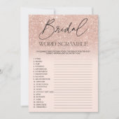 Chic roze gouden glitter ombre roze bruiloftsscram kaart (Voorkant)