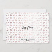 Chic Roze Gouden Harten Veel Liefs Valentijn Feestdagenkaart (Achterkant)