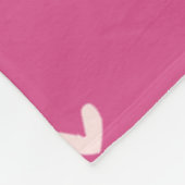 Chic Roze Gouden Hartjes Verjaardag Fleece Deken (Hoek)